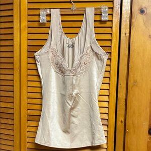 Bali Cream Shapewear Tank with Lace Detail